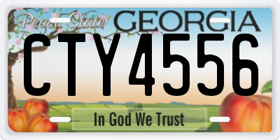 GA license plate CTY4556