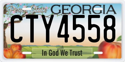 GA license plate CTY4558