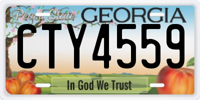 GA license plate CTY4559