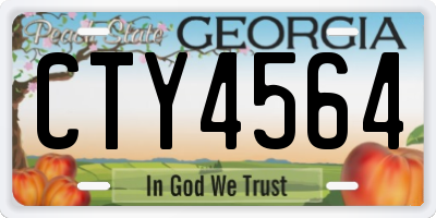 GA license plate CTY4564