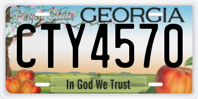 GA license plate CTY4570