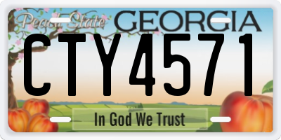 GA license plate CTY4571
