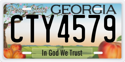GA license plate CTY4579