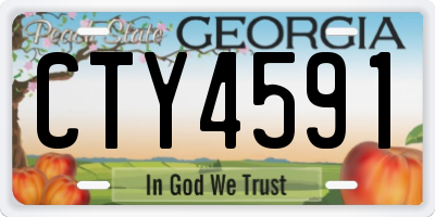 GA license plate CTY4591