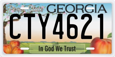 GA license plate CTY4621