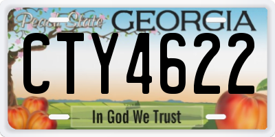 GA license plate CTY4622