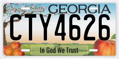 GA license plate CTY4626