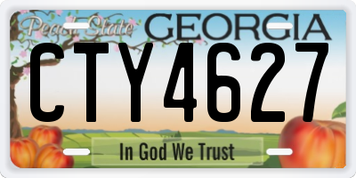 GA license plate CTY4627