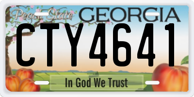 GA license plate CTY4641