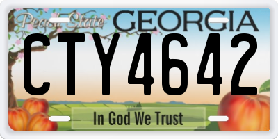GA license plate CTY4642