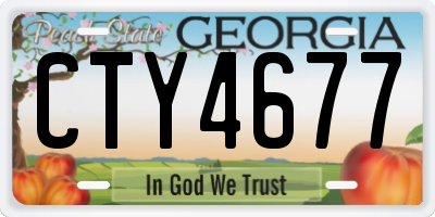 GA license plate CTY4677