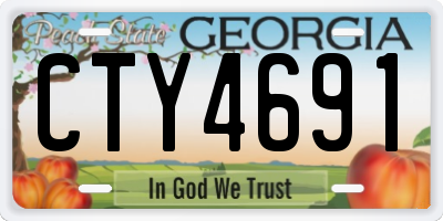 GA license plate CTY4691