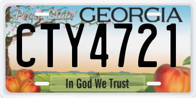 GA license plate CTY4721