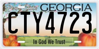 GA license plate CTY4723