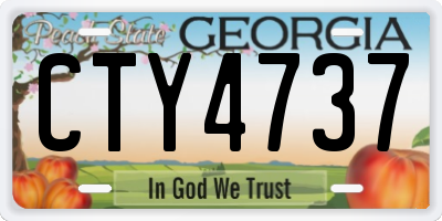 GA license plate CTY4737
