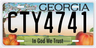 GA license plate CTY4741