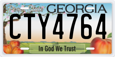 GA license plate CTY4764