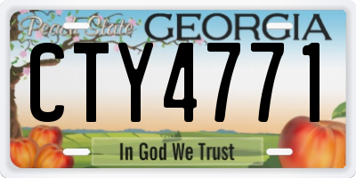 GA license plate CTY4771