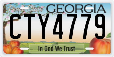 GA license plate CTY4779