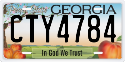 GA license plate CTY4784