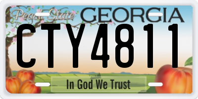 GA license plate CTY4811