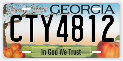GA license plate CTY4812
