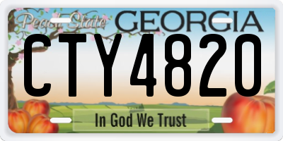GA license plate CTY4820