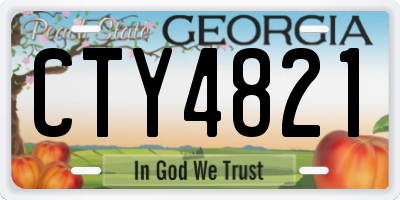 GA license plate CTY4821