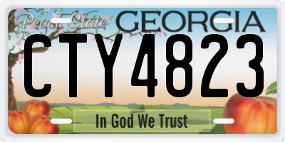 GA license plate CTY4823
