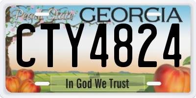 GA license plate CTY4824