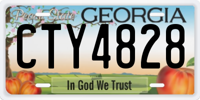 GA license plate CTY4828