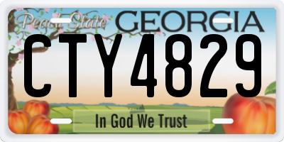 GA license plate CTY4829