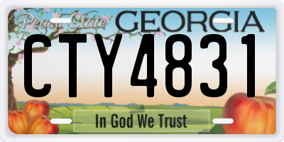 GA license plate CTY4831