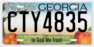 GA license plate CTY4835