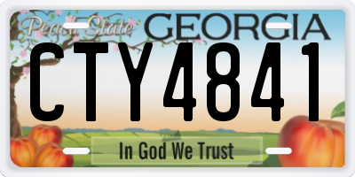 GA license plate CTY4841