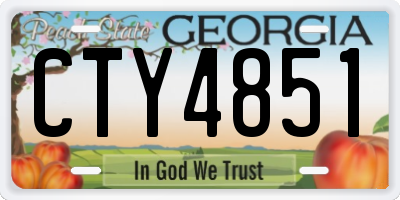 GA license plate CTY4851