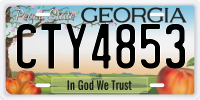 GA license plate CTY4853