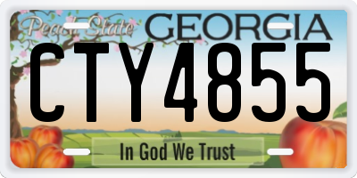 GA license plate CTY4855