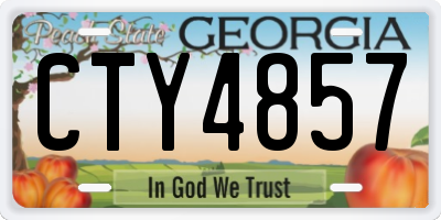 GA license plate CTY4857