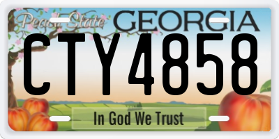 GA license plate CTY4858