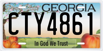 GA license plate CTY4861