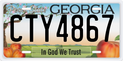 GA license plate CTY4867