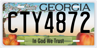 GA license plate CTY4872