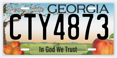 GA license plate CTY4873