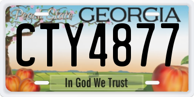 GA license plate CTY4877