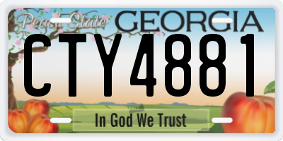 GA license plate CTY4881