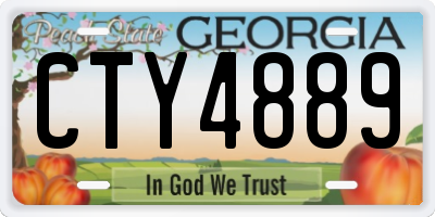 GA license plate CTY4889
