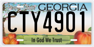 GA license plate CTY4901