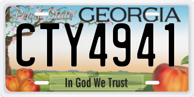 GA license plate CTY4941