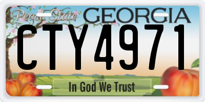 GA license plate CTY4971